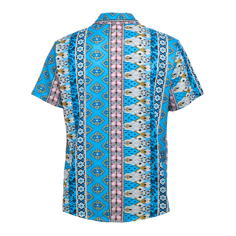 Men's Summer Western Graphic Print Short Sleeve Shirt - image 9