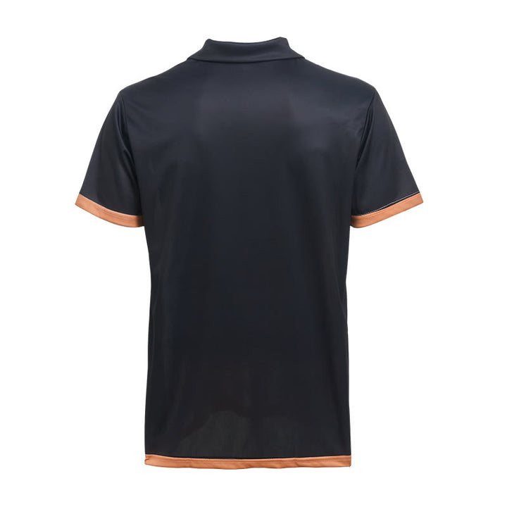 Men's Vintage Vertical Stripe Knit Short Sleeve Polo Shirt - image 32
