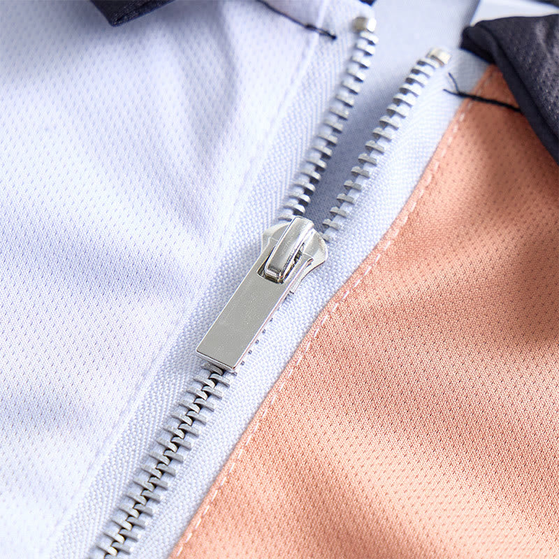 Men's Vintage Vertical Stripe Knit Short Sleeve Polo Shirt - image 28