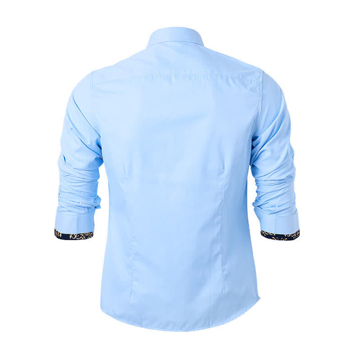 Men's Gold Baroque Accent Formal Business Dress Shirt - image 12