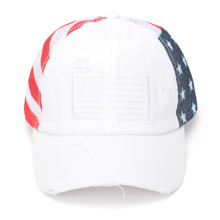 Adjustable Ponytail Breathable Washed Denim Tactical Baseball Cap - image 5