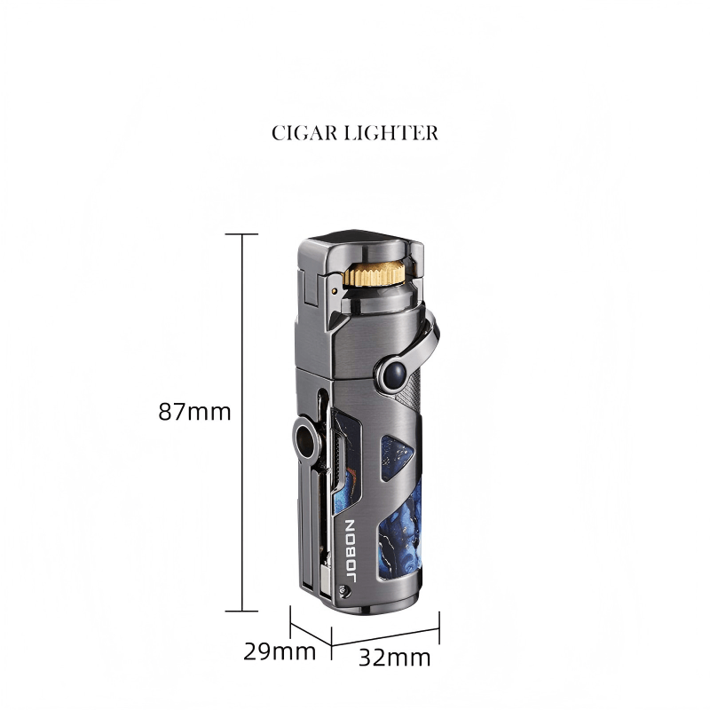 Premium Windproof Blue Flame Butane Cigar Lighter - image 4