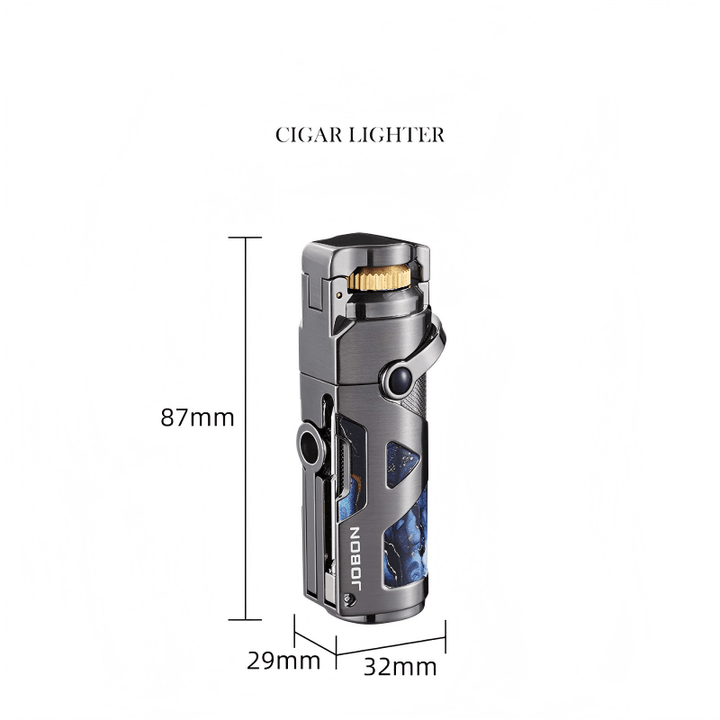 Premium Windproof Blue Flame Butane Cigar Lighter - image 4