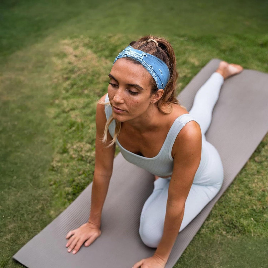 Wide Print Stretch Workout Yoga Sports Sweatband Bandana - image 4