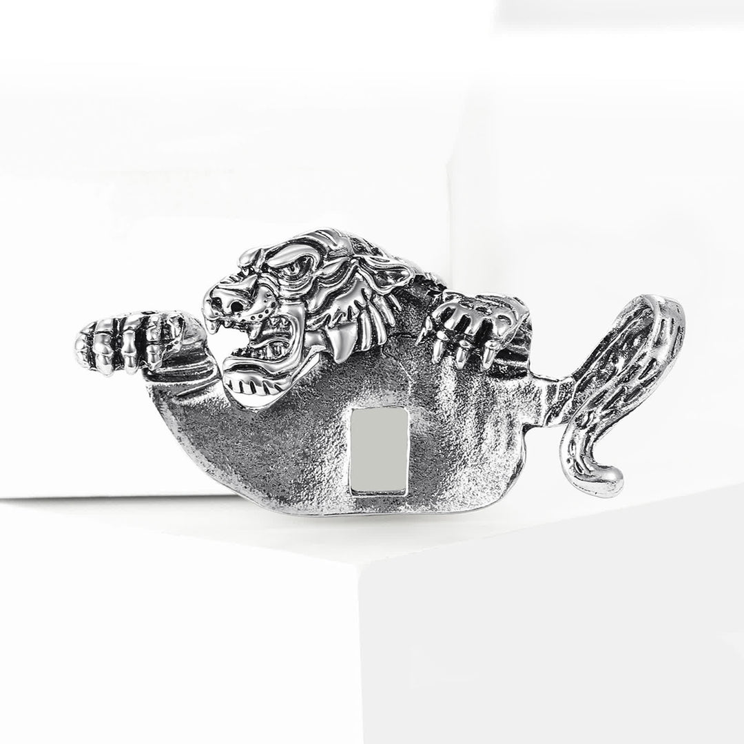 Ferocious Peeking Tiger Suit Pocket Square Holder - image 3