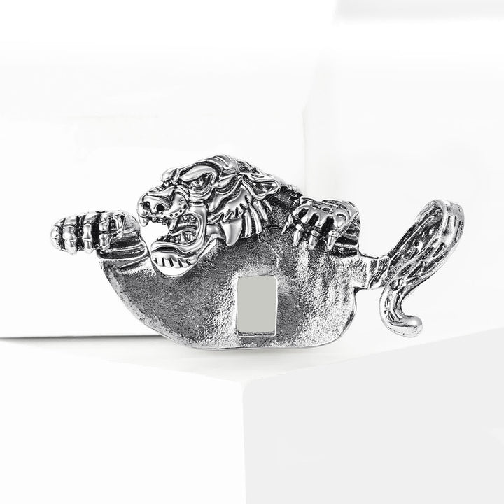 Ferocious Peeking Tiger Suit Pocket Square Holder - image 3
