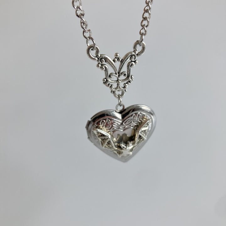 Love & Memories Whimsical Bat Heart Locket Necklace - image 2
