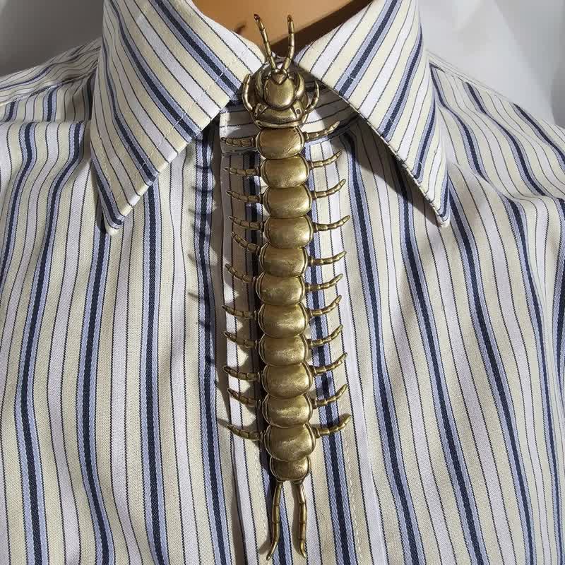 Gothic Articulated Centipede Snap-On Shirt Button Cover - image 1
