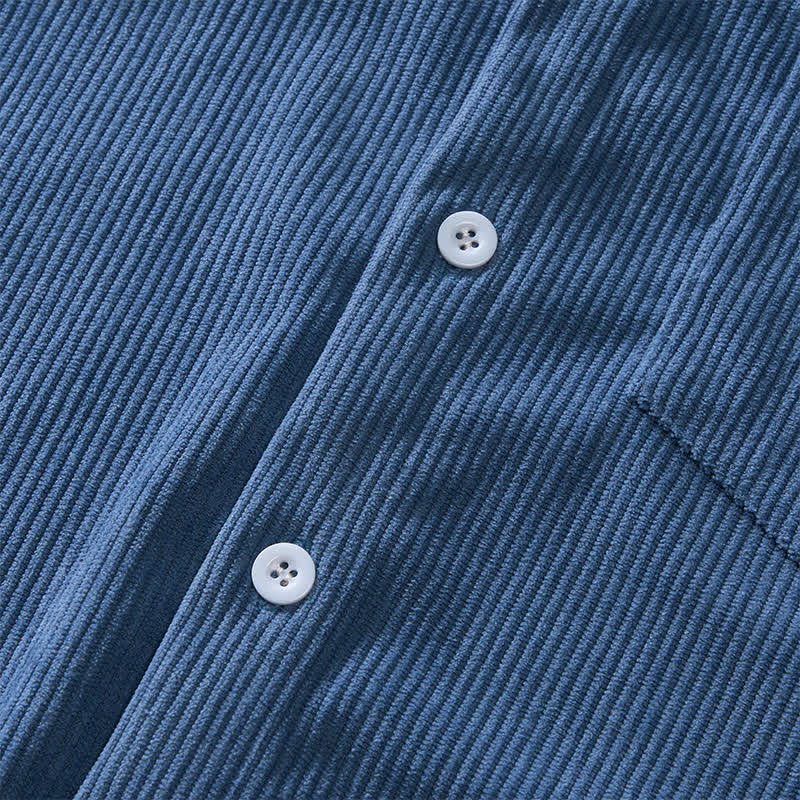 Men's 90s-Inspired Relaxed Short-Sleeve Corduroy Shirt - image 6