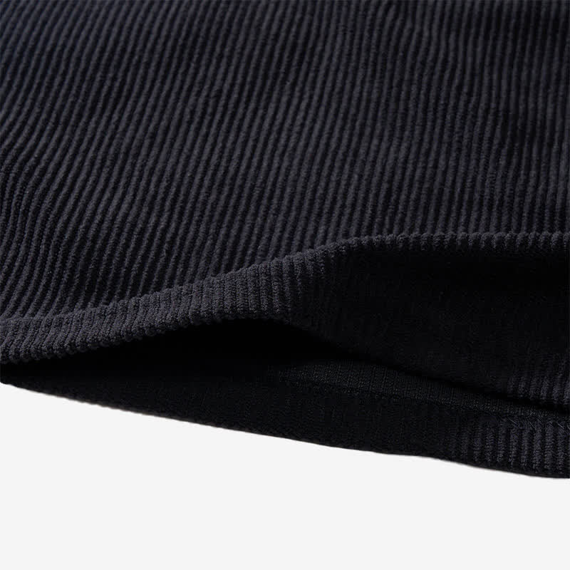 Men's Urban Paisley Trim Lace-Up Corduroy Shirt - image 7