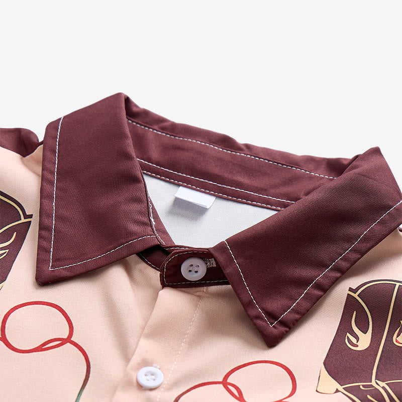Men's Retro Western Cowboy Boot Print Short Sleeve Shirt - image 4