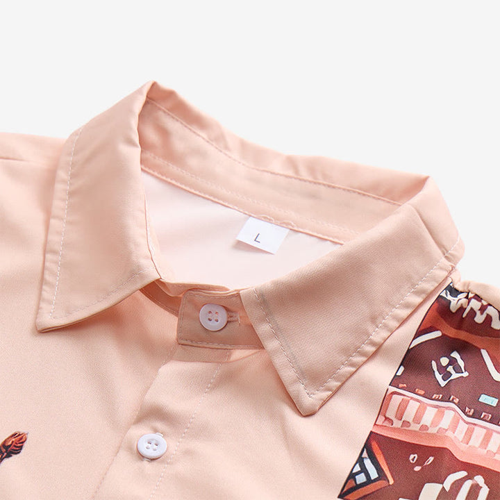 Men's Vintage Lasso Cowboy Print Casual Short Sleeve Shirt - image 4