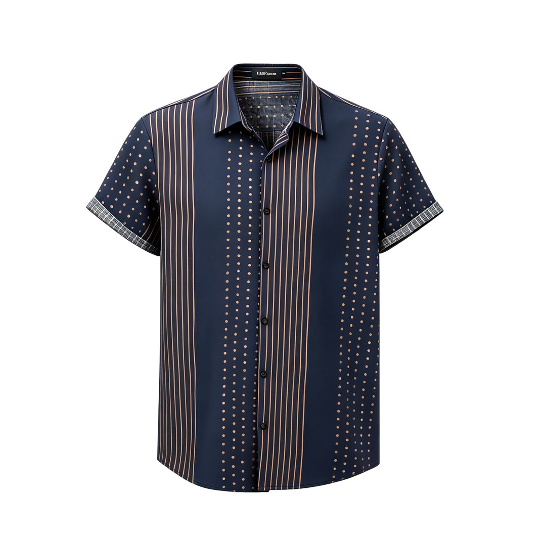 Ethnic Inspired Striped & Polka Dot Short Sleeves Shirt - image 11