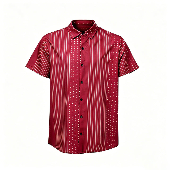 Ethnic Inspired Striped & Polka Dot Short Sleeves Shirt - image 9