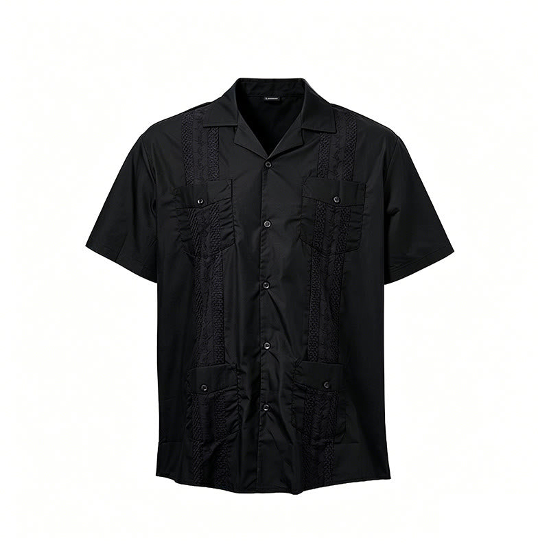 Modern Cuban-Inspired Embroidered Casual Shirt - image 16