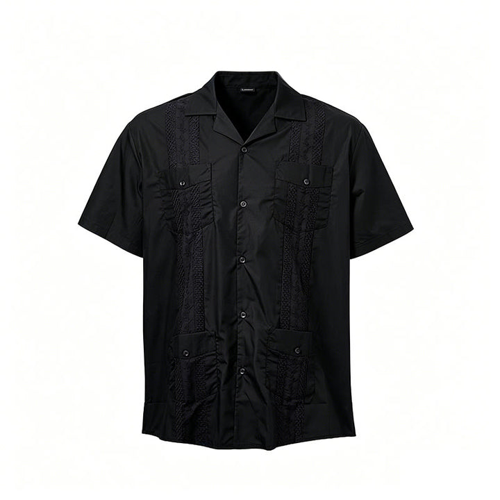 Modern Cuban-Inspired Embroidered Casual Shirt - image 16