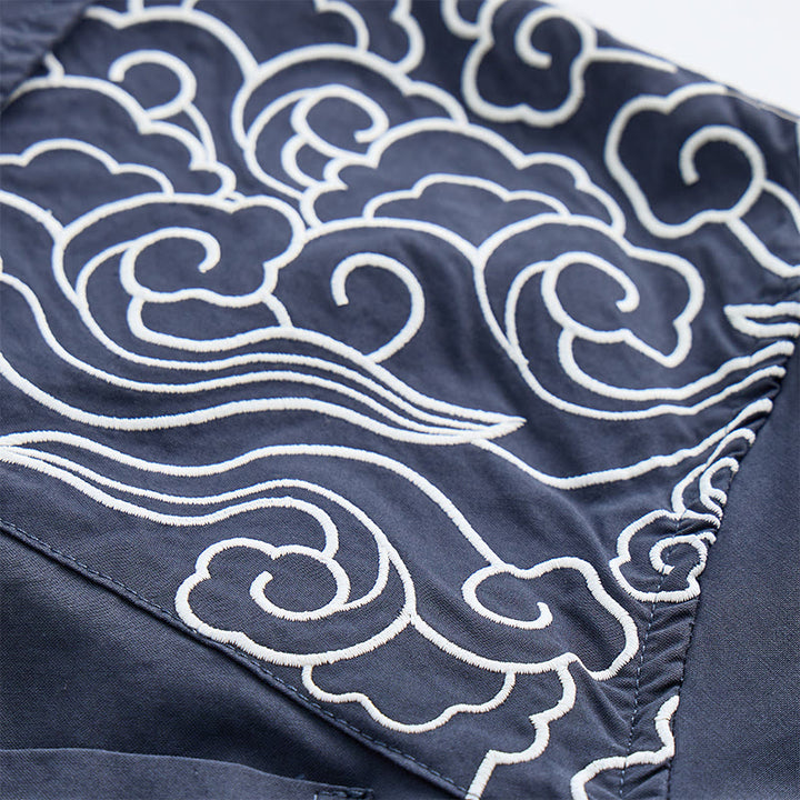 Streetwear Cloud Embroidery Short-Sleeve Shirt - image 7