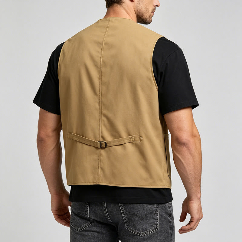 Men's Button-Up Workwear Lightweight Outdoor Vest - image 3