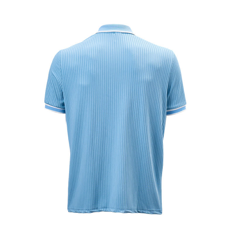Men's Minimalist Trimmed Collar & Cuffs Knit Polo Shirt - image 14