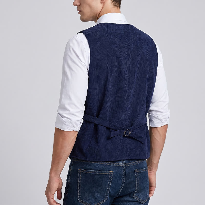 Men's Elegant Floral Vine Embroidered Suit Vest - image 4