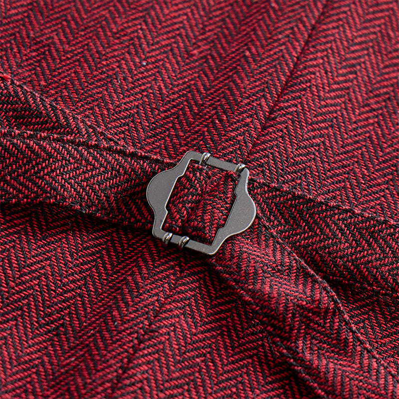 Men's Refined Layered-Look Herringbone Suit Vest - image 7