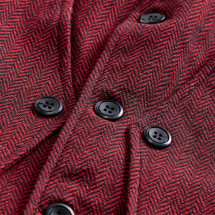 Men's Refined Layered-Look Herringbone Suit Vest - image 8