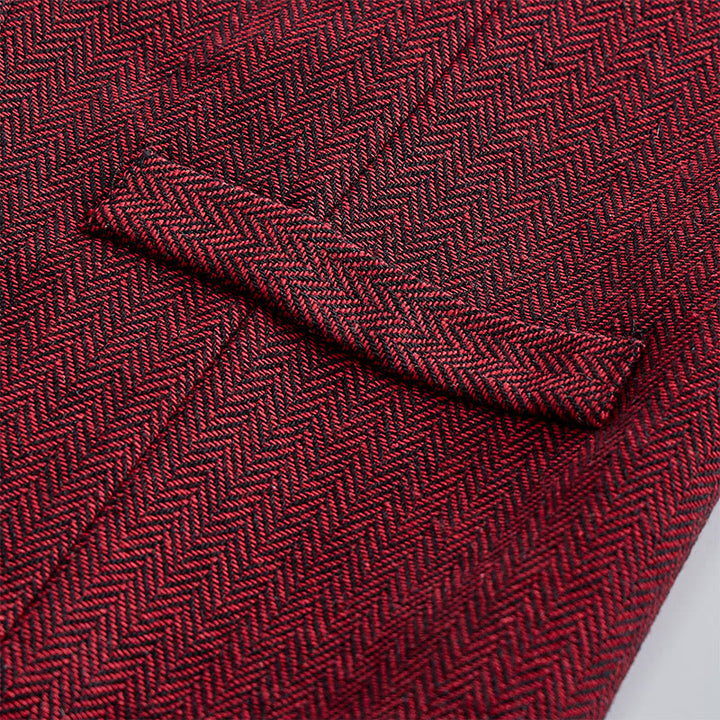 Men's Refined Layered-Look Herringbone Suit Vest - image 9