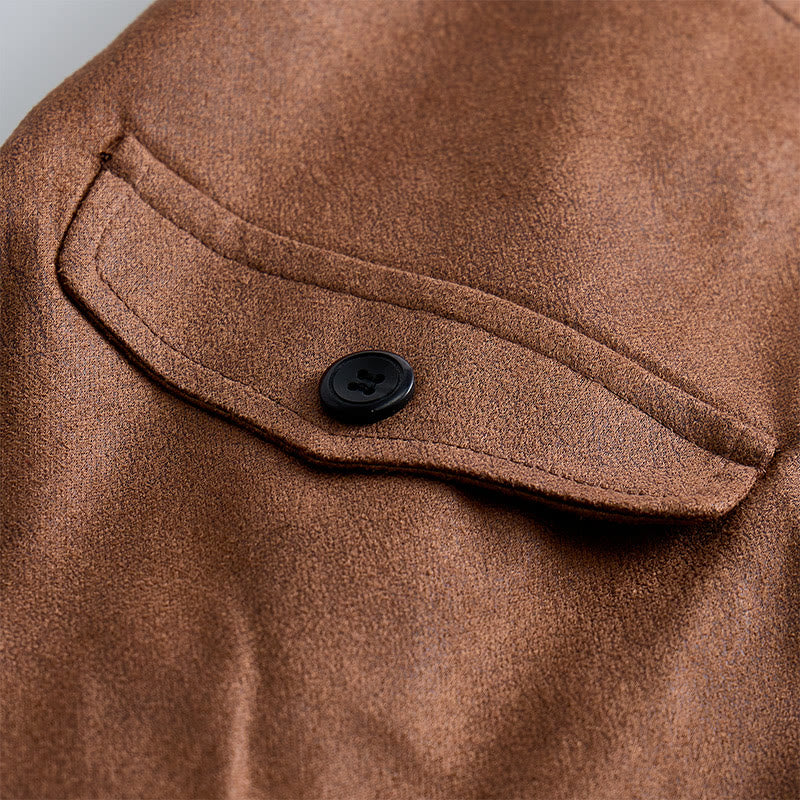 Men's Faux Suede Single-Breasted Western Suit Vest - image 7