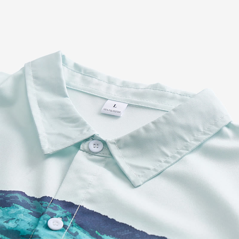 Men's Western Prairie Buffalo Scenic Print Shirt - image 4