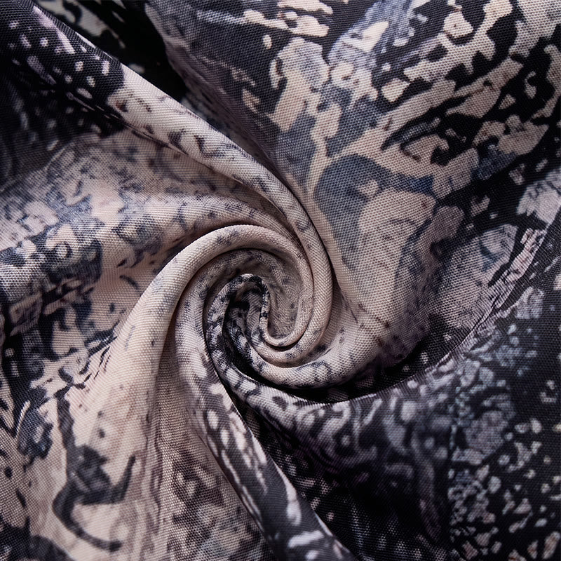 Dark Floral Monochrome Poppy Print Casual Shirt - image 6