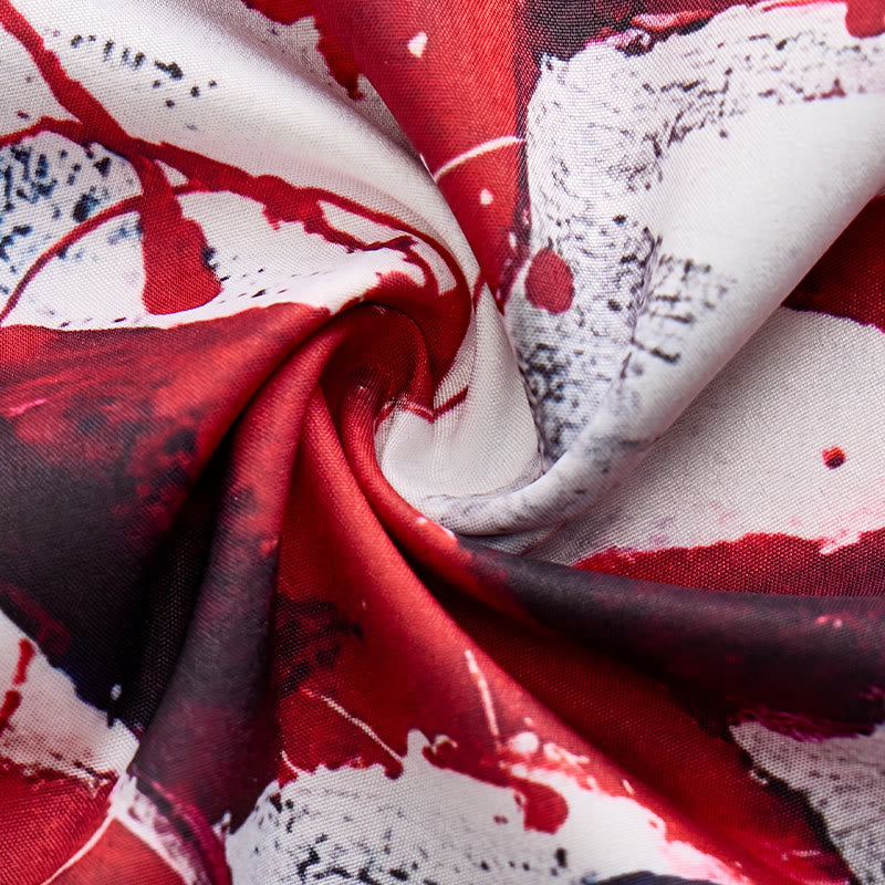 Modern Patriotic USA Flag Artistic Brushstroke Print Shirt - image 6
