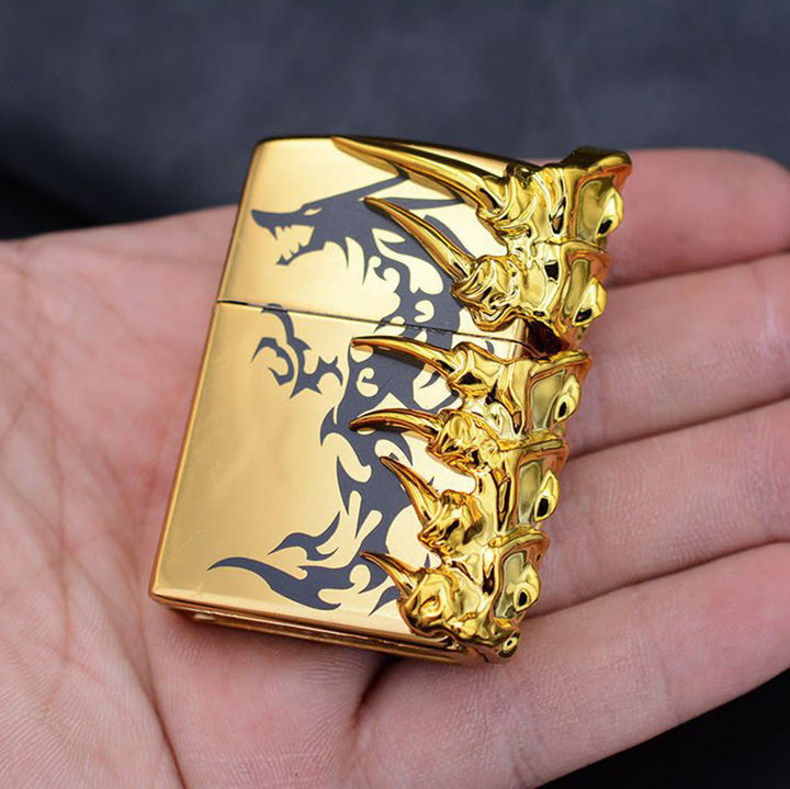Stereoscopic Dragon Backbone Relief Refillable Butane Lighter - image 5