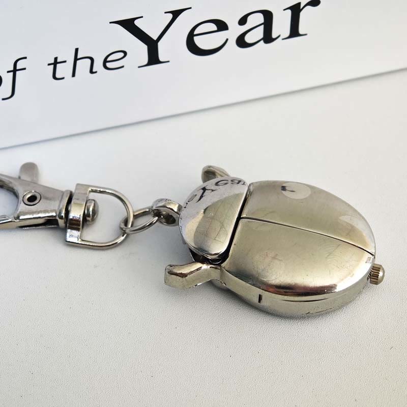 Antique Scarab Beetle Hinged Wings Pocket Watch - image 4