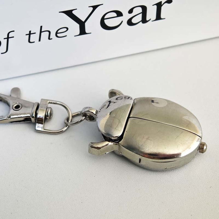 Antique Scarab Beetle Hinged Wings Pocket Watch - image 4
