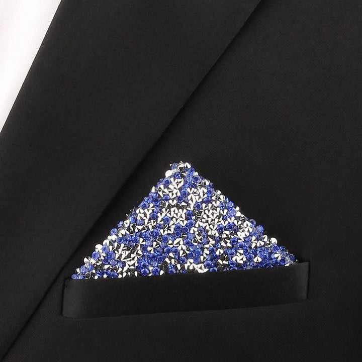 Midnight Sparkle Pre-Folded Pocket Square Insert - Royal Blue - image 5
