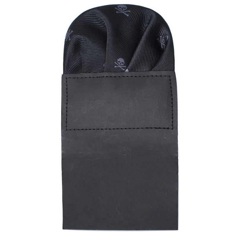 The Pop Of Color Pre-Folded Pocket Square Card Insert - Black Skull - image 5