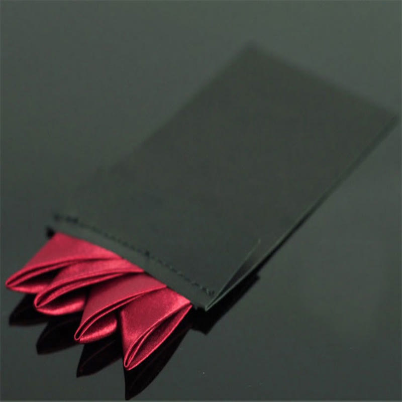Four-Point Crown Pre-Folded Pocket Square Card Insert - Burgundy - image 11