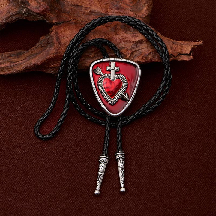 Gothic Emo Cross Arrow Heartbreaker Bolo Tie - image 3