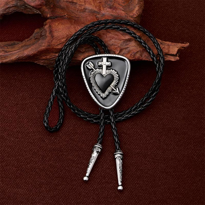 Gothic Emo Cross Arrow Heartbreaker Bolo Tie - image 10