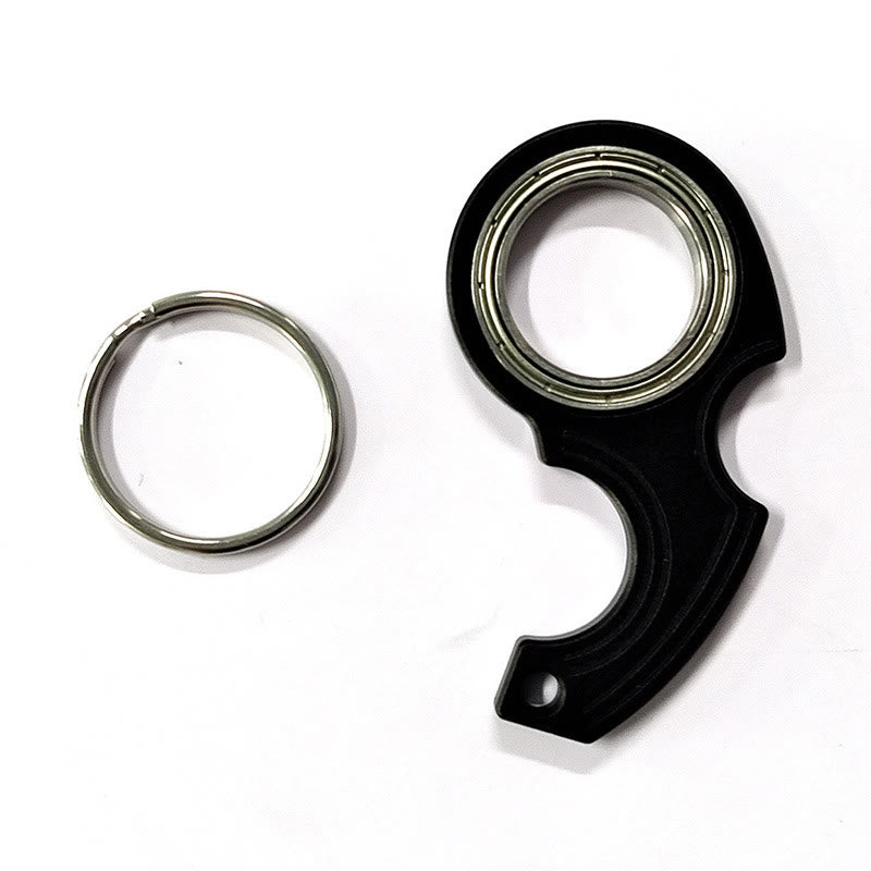 EDC Gear Fidget Spinner Keychain For Anxiety Relief - Black - image 0