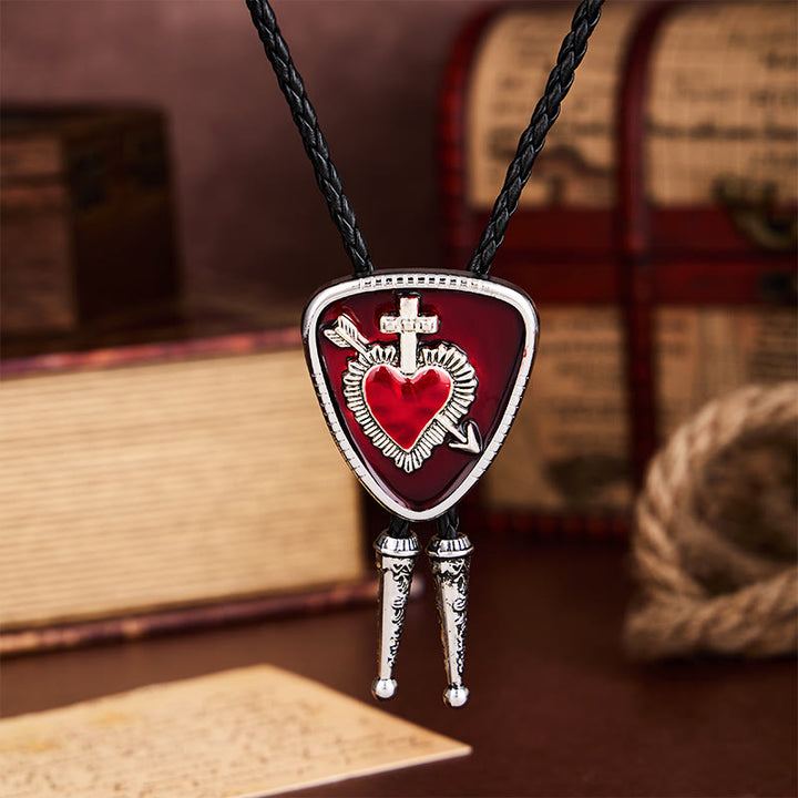 Gothic Emo Cross Arrow Heartbreaker Bolo Tie - image 7