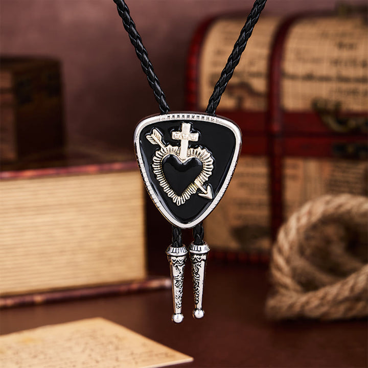 Gothic Emo Cross Arrow Heartbreaker Bolo Tie - image 11