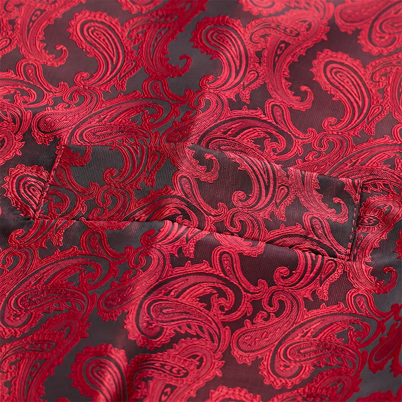 Men's All-match Paisley Pattern Waistcoat 3-in-1 Outfit Set Suit Vest - image 9