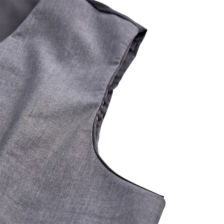 Men's Modern V-Neck Asymmetric Zipper Suit Vest - image 10