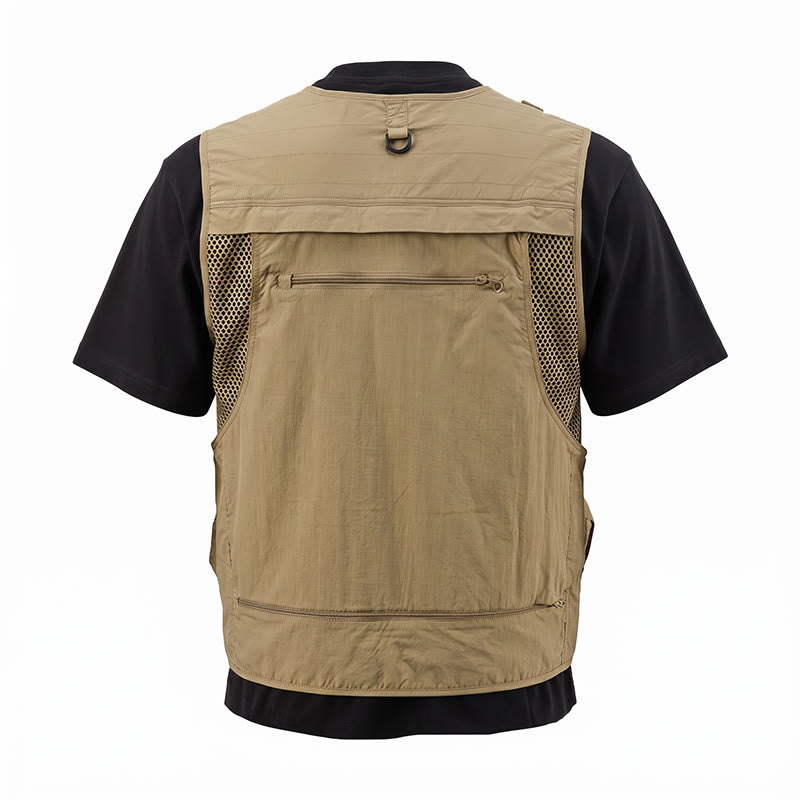 Multi-Pocket Lightweight Mesh Lined Utility Fishing Vest - image 13