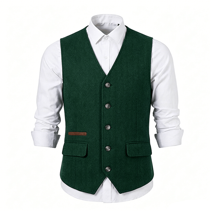 Men's British Herringbone Thick Casual Suit Vest - image 24