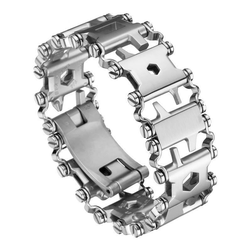 29-in-1 Wearable Tactical Tool Bracelet With Wrench Kit - Bracelet - Silver - image 0
