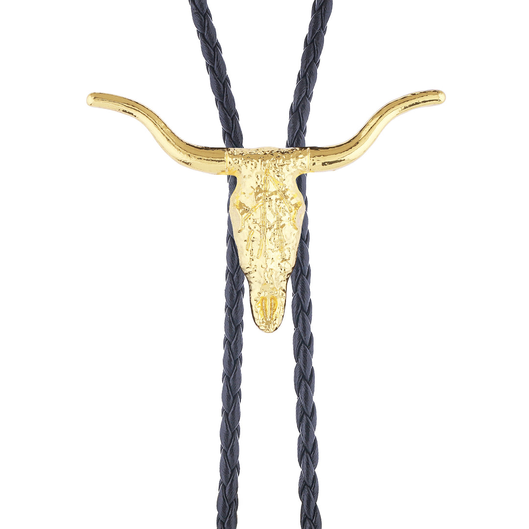 Retro Longhorn Bull Skull Bolo Tie - image 4