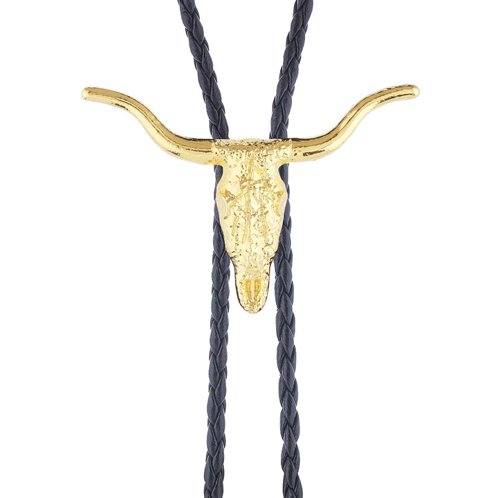 Retro Longhorn Bull Skull Bolo Tie - image 4