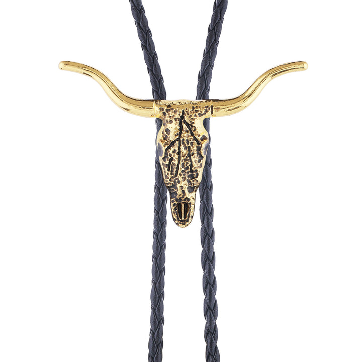 Retro Longhorn Bull Skull Bolo Tie - image 9
